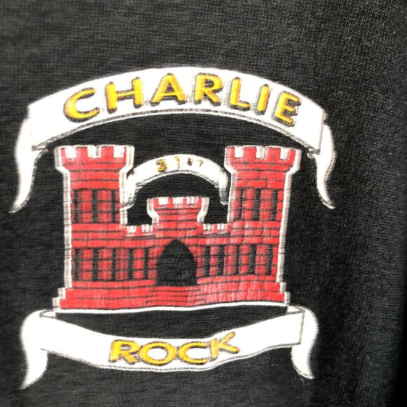 VTG US Army C 31 "Kill Without Mercey" Combat Engineers SS 80s Jerzees Size L/XL - Picture 3 of 7